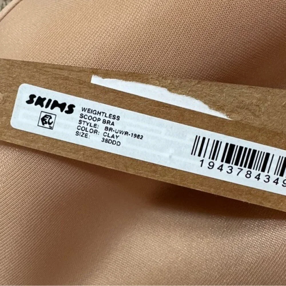 Skims 38DDD Weightless Scoop Bra Clay Brown NWT - Picture 2 of 2